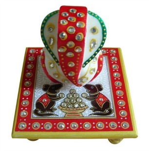 Marble Ganesha With Chowki Online Delivery In India At Best Price