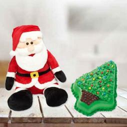 Christmas Cake & Santa Soft Toy